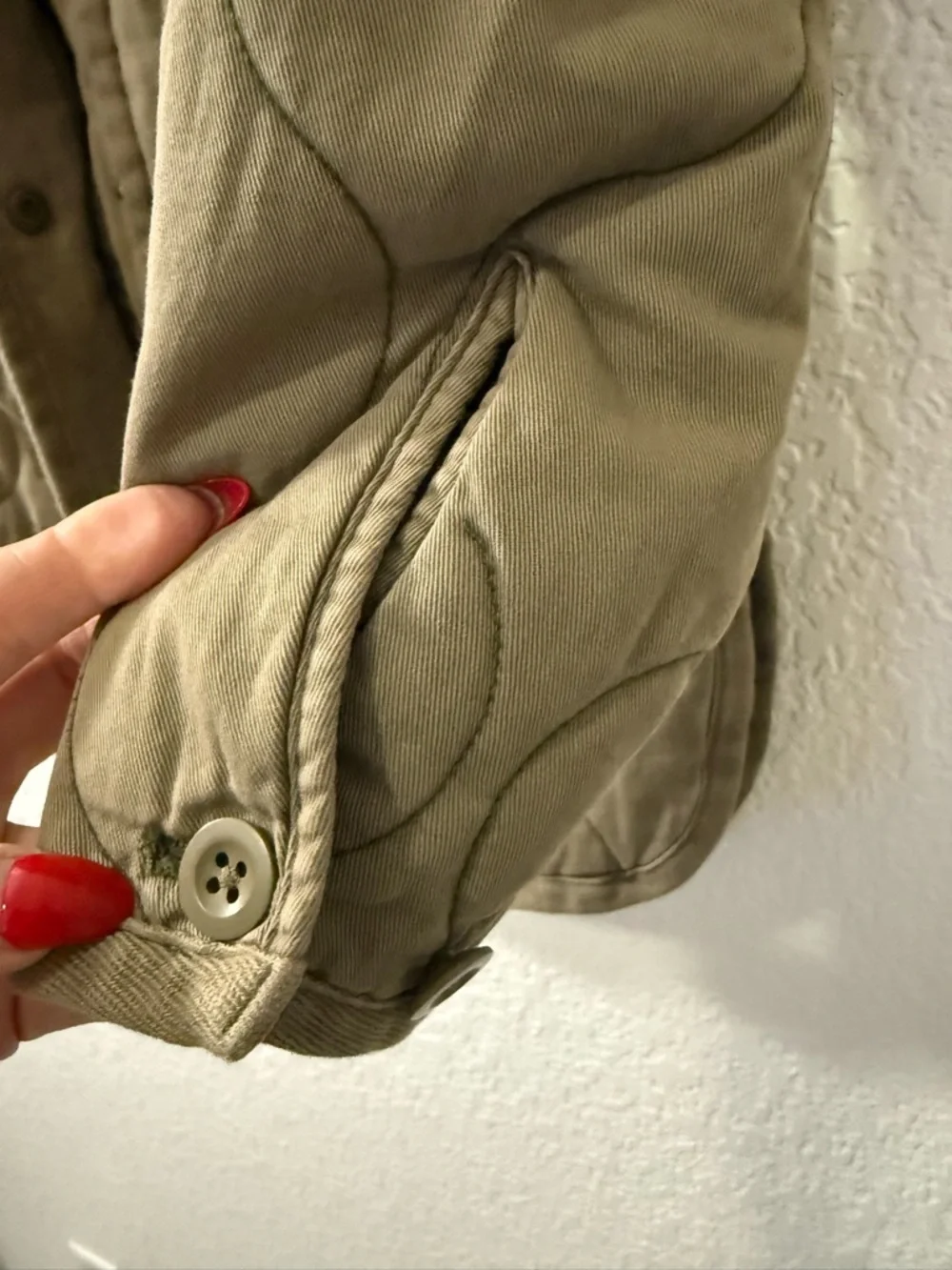 Madewell Quilted Jacket‎ in Olive Green